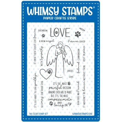 Whimsy Stamps Stempel - Rainbow Angel